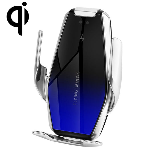 S7 15W QI Support de téléphone portable de charge sans fil à induction infrarouge rotatif à 360 degrés pour téléphones mobiles de 4,0 à 6,5 pouces (argent)