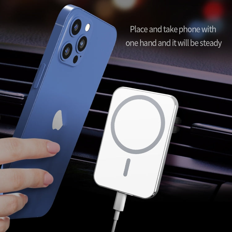 X16 Magsafe Car Air Outlet Vent Mount Clamp Holder 15W Fast Charging Qi Magnetic Wireless Charger(Black) - Wireless Charger Holders by buy2fix | Online Shopping UK | buy2fix
