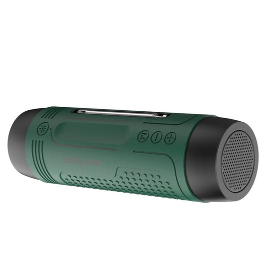 ZEALOT A2 Multifunctional Bass Wireless Bluetooth Speaker, Built-in Microphone, Support Bluetooth Call & AUX & TF Card & LED Lights (Dark Green) - Desktop Speaker by ZEALOT | Online Shopping UK | buy2fix