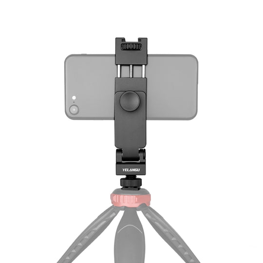 YELANGU PC10 360 Degree Rotating Horizontal Vertical Shooting Phone Clamp Holder Bracket (Black)
