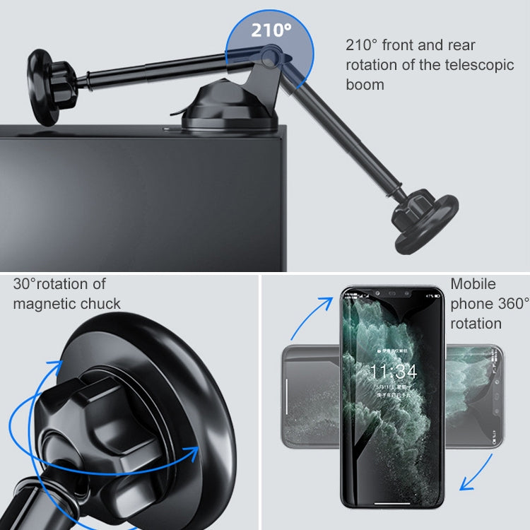 Universal Magnetic Retractable Rotating Car Mobile Phone Holder by buy2fix