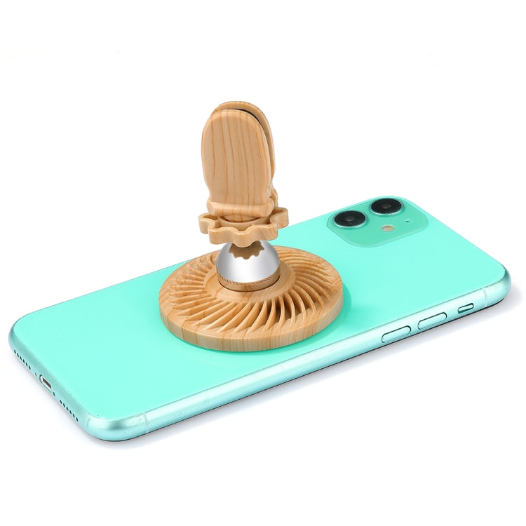 R-JUST HZ10 Small Whirlwind Magnetic Car Phone Holder (Wood) - Universal Car Holders by R-JUST | Online Shopping UK | buy2fix