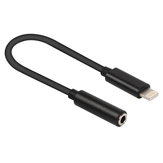 8 Pin to 3.5mm Audio Adapter, Length: About 12cm, Support iOS 13.1 or Above(Black) - Earphone Adapter by buy2fix | Online Shopping UK | buy2fix