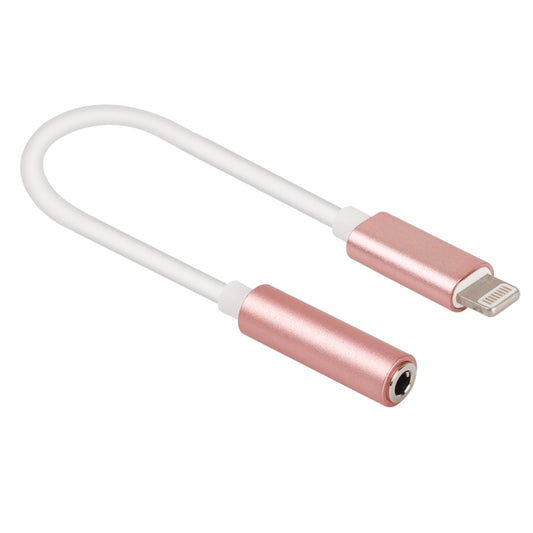 8 Pin to 3.5mm Audio Adapter, Length: About 12cm, Support iOS 13.1 or Above(Rose Gold) - Earphone Adapter by buy2fix | Online Shopping UK | buy2fix