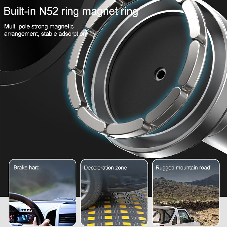 12PRO 15W Aluminum Alloy MagSafe Magnetic Car Wireless Charger Mobile Phone Holder (Silver) by buy2fix