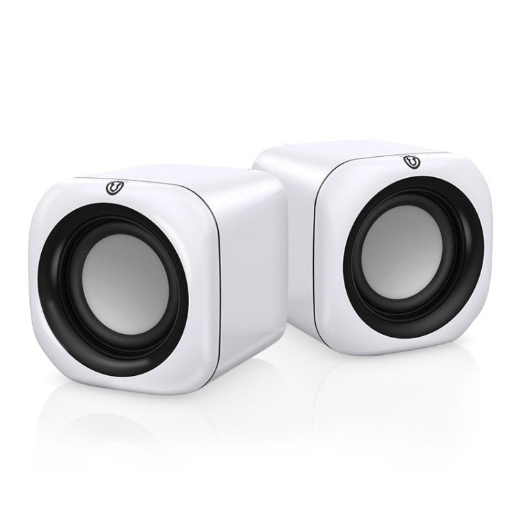 A1 Upgraded Version USB Wire-controlled 4D Stereo Sound Mini Wired Speaker, Cable Length: 1.3m(White) by buy2fix