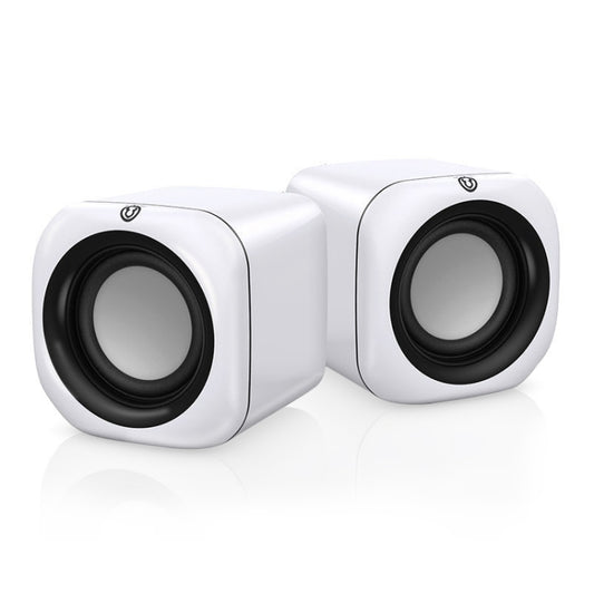 A1 Upgraded Version USB Wire-controlled 4D Stereo Sound Mini Wired Speaker, Cable Length: 1.3m(White) by buy2fix