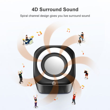 A1 Upgraded Version USB Wire-controlled 4D Stereo Sound Mini Wired Speaker, Cable Length: 1.3m(Black) by buy2fix