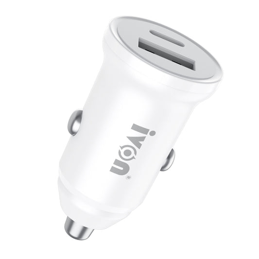 IVON CC45 20W PD 3.0 USB-C / Type-C + QC 3.0 USB Port Mini Car Charger - Car Charger by IVON | Online Shopping UK | buy2fix