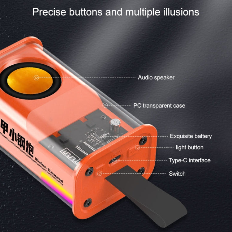 5W Portable Bullet TWS Wireless Bluetooth Speaker (Orange) by buy2fix