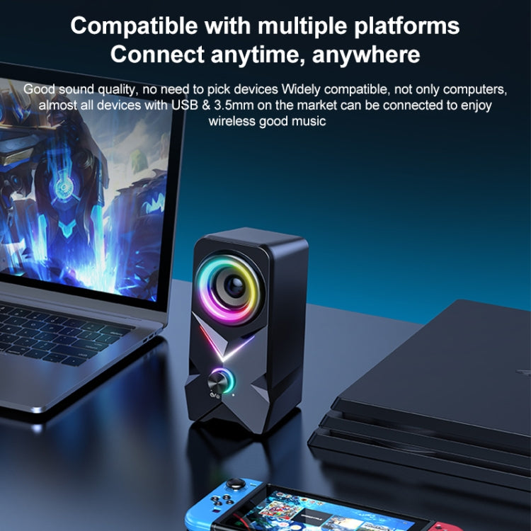 L2 Outdoor Portable RGB Light USB Bluetooth Wireless Speaker -  by buy2fix | Online Shopping UK | buy2fix