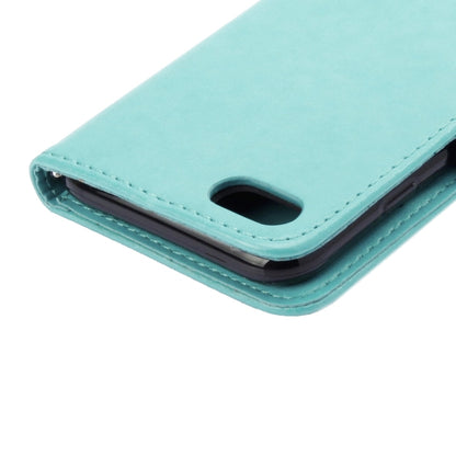 For  iPhone 8 & 7  Pressed Flowers Horizontal Flip Leather Case with Holder & Card Slots & Wallet(Green) - More iPhone Cases by buy2fix | Online Shopping UK | buy2fix