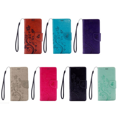 For  iPhone 8 & 7  Pressed Flowers Horizontal Flip Leather Case with Holder & Card Slots & Wallet(Green) - More iPhone Cases by buy2fix | Online Shopping UK | buy2fix