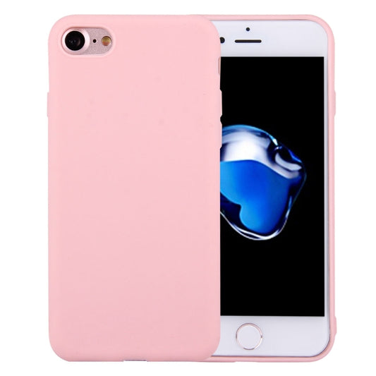 For  iPhone 8 & 7  Solid Color TPU Protective Case Without Round Hole(Pink) - More iPhone Cases by buy2fix | Online Shopping UK | buy2fix