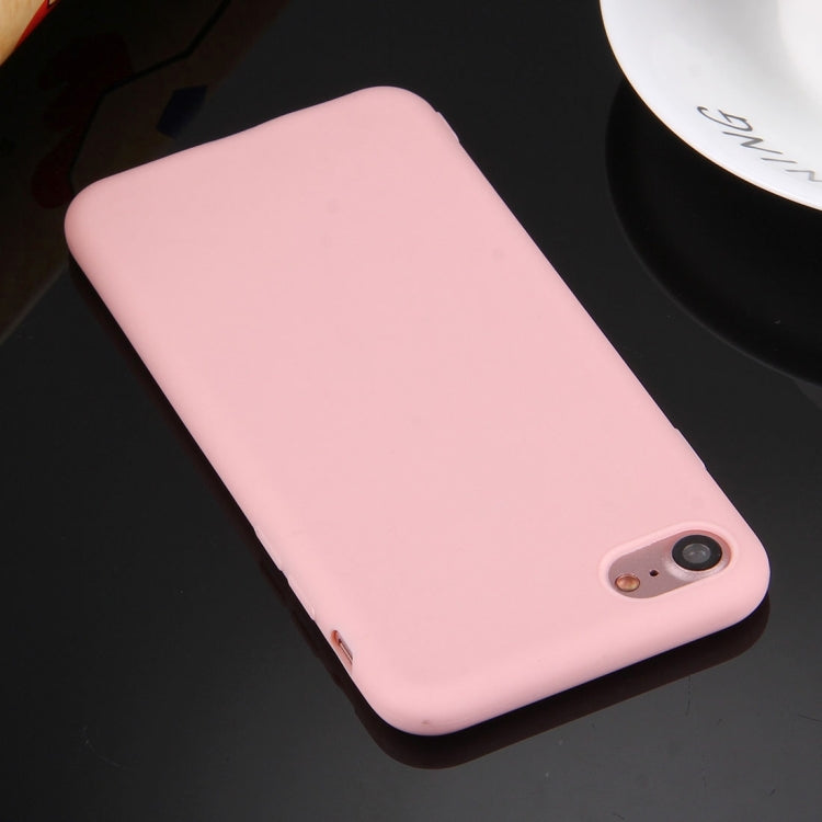 For  iPhone 8 & 7  Solid Color TPU Protective Case Without Round Hole(Pink) - More iPhone Cases by buy2fix | Online Shopping UK | buy2fix