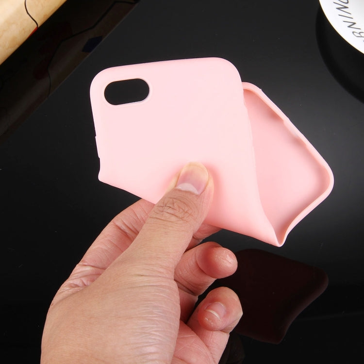 For  iPhone 8 & 7  Solid Color TPU Protective Case Without Round Hole(Pink) - More iPhone Cases by buy2fix | Online Shopping UK | buy2fix