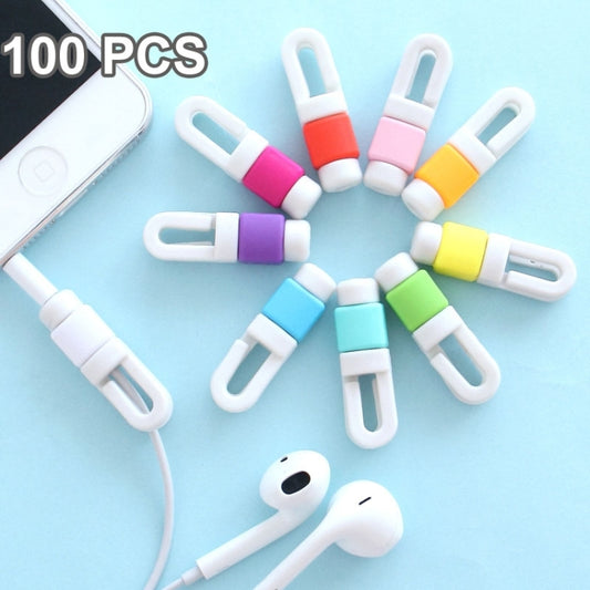 100 PCS Earphone Headphone Wire Cable Line Protective Cover Winder Cord Wrap Organizer, Random Color Delivery by buy2fix