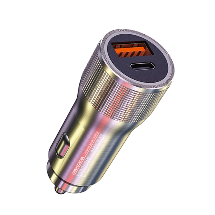 WK WP-C30 20W QC3.0 USB + PD UB-C / Type-C Interface Flash Series Car Fast Charger(Silver) by WK