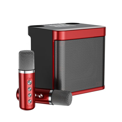 YS-203 Bluetooth Karaoke Speaker Wireless Microphone(Red) by buy2fix