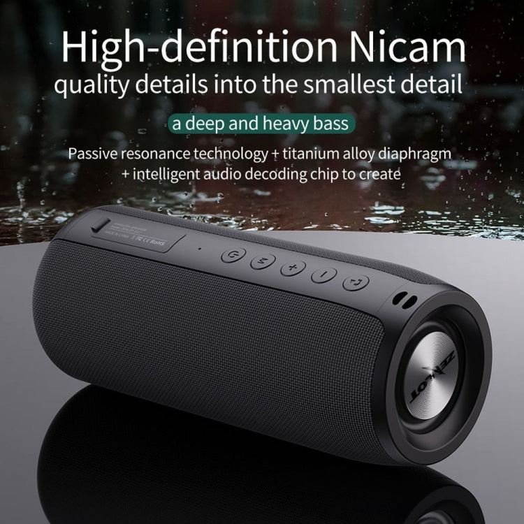 ZEALOT S51 Portable Stereo Bluetooth Speaker with Built-in Mic, Support Hands-Free Call & TF Card & AUX(Black) - Desktop Speaker by ZEALOT | Online Shopping UK | buy2fix