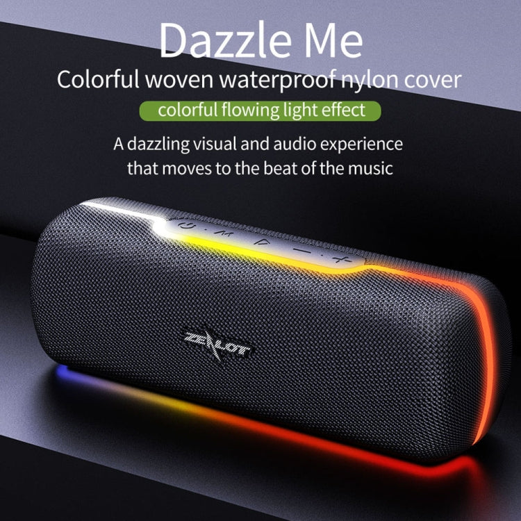 ZEALOT S55 Portable Stereo Bluetooth Speaker with Built-in Mic, Support Hands-Free Call & TF Card & AUX (Blue) - Desktop Speaker by ZEALOT | Online Shopping UK | buy2fix