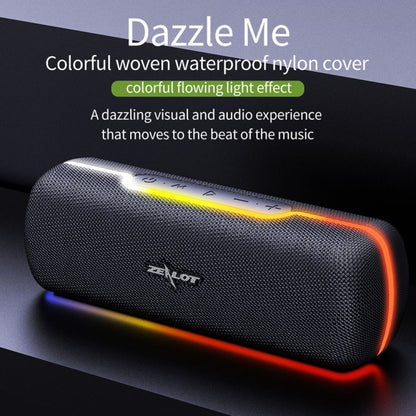 ZEALOT S55 Portable Stereo Bluetooth Speaker with Built-in Mic, Support Hands-Free Call & TF Card & AUX (Blue) - Desktop Speaker by ZEALOT | Online Shopping UK | buy2fix