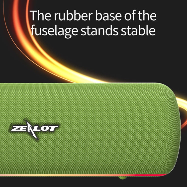 ZEALOT S55 Portable Stereo Bluetooth Speaker with Built-in Mic, Support Hands-Free Call & TF Card & AUX (Lake Blue) - Desktop Speaker by ZEALOT | Online Shopping UK | buy2fix