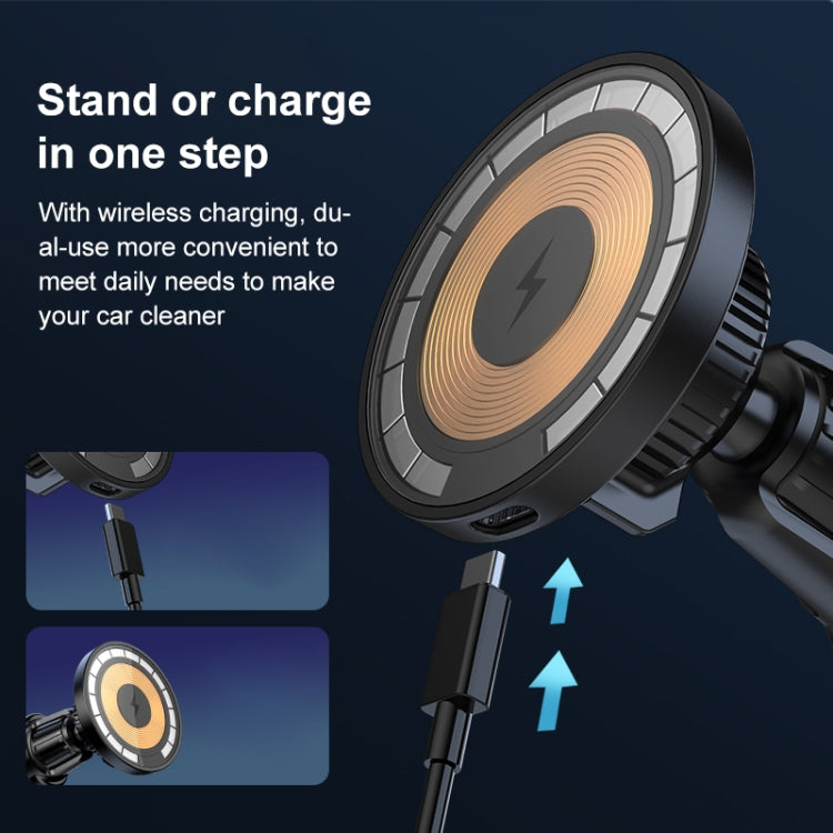 wlons Air Outlet Transparent Magnetic Wireless Charging Car Holder - Wireless Charger Holders by wlons | Online Shopping UK | buy2fix