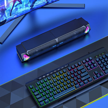 L1 Outdoor Portable RGB Light USB Bluetooth Wireless Speaker with Mic(Black) by buy2fix