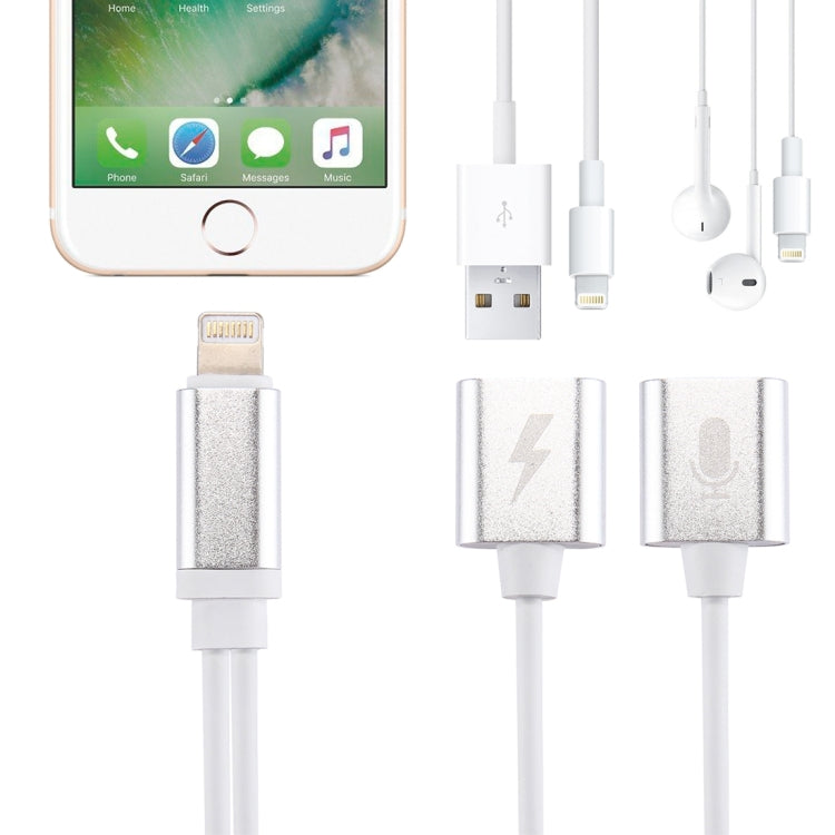 8 Pin Male to Female Charger + 8 Pin Female Audio Adapter, Support iOS 10.3.1 or Above Phones & Call Function by buy2fix