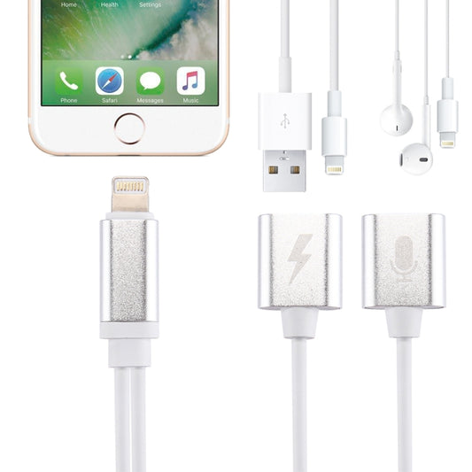 8 Pin Male to Female Charger + 8 Pin Female Audio Adapter, Support iOS 10.3.1 or Above Phones & Call Function by buy2fix