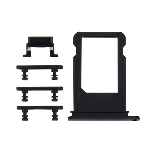 Card Tray + Volume Control Key + Power Button + Mute Switch Vibrator Key for iPhone 7 Plus(Black) - iPhone 7 Plus Parts by buy2fix | Online Shopping UK | buy2fix
