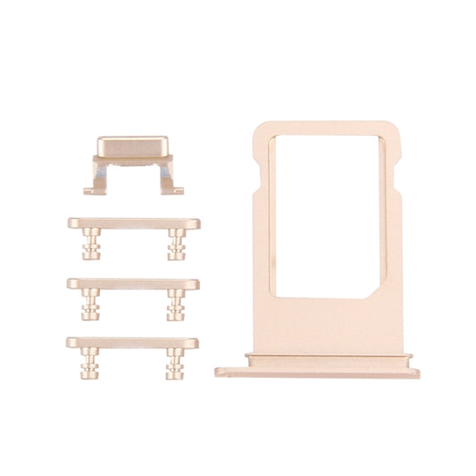 Card Tray + Volume Control Key + Power Button + Mute Switch Vibrator Key for iPhone 7 Plus(Gold) - iPhone 7 Plus Parts by buy2fix | Online Shopping UK | buy2fix