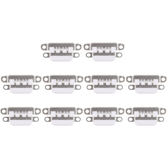 10 PCS Ladeanschluss für iPhone 7 Plus / 7 (Weiß)