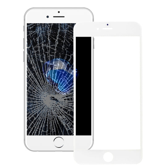 Vordere Bildschirm-Außenglaslinse mit Front-LCD-Bildschirm-Einfassungsrahmen und optisch klarem OCA-Kleber für iPhone 7 Plus (Weiß)