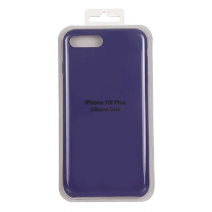 Pure Color Liquid Silicone Case for iPhone 8 Plus & 7 Plus(Dark Purple) - More iPhone Cases by buy2fix | Online Shopping UK | buy2fix