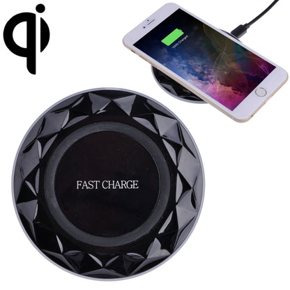 DC5V Input Diamond Qi Standard Fast Charging Wireless Charger, Cable Length: 1m(Black) - Wireless Charger by buy2fix | Online Shopping UK | buy2fix