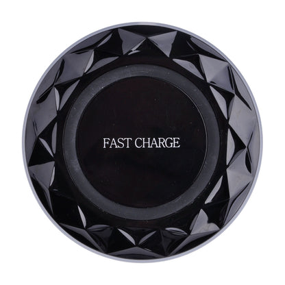 DC5V Input Diamond Qi Standard Fast Charging Wireless Charger, Cable Length: 1m(Black) - Wireless Charger by buy2fix | Online Shopping UK | buy2fix
