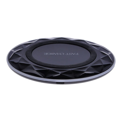 DC5V Input Diamond Qi Standard Fast Charging Wireless Charger, Cable Length: 1m(Black) - Wireless Charger by buy2fix | Online Shopping UK | buy2fix