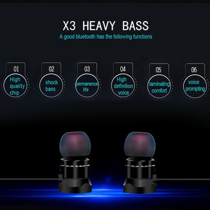 X3 Magnetic Absorption  Sports Bluetooth 5.0 In-Ear Headset with HD Mic, Support Hands-free Calls, Distance: 10m(White) - Sport Earphone by buy2fix | Online Shopping UK | buy2fix