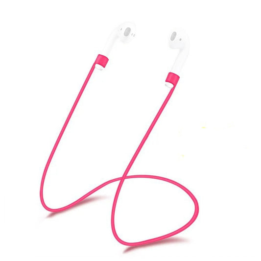 Wireless Bluetooth Earphone Anti-lost Strap Silicone Unisex Headphones Anti-lost Line for Apple AirPods 1/2, Cable Length: 60cm(Magenta) - Anti-lost & Holder by buy2fix | Online Shopping UK | buy2fix