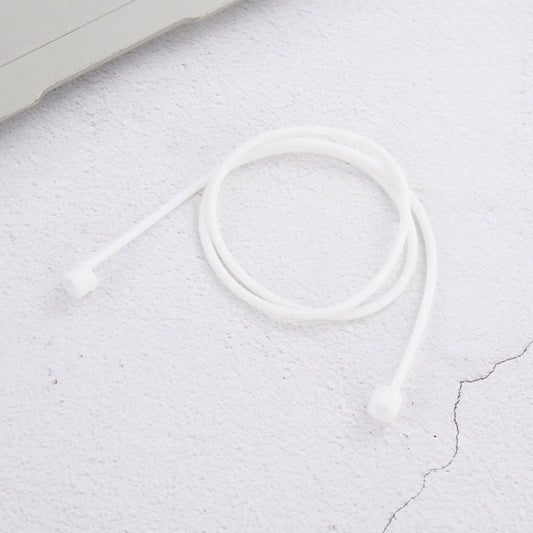 Wireless Bluetooth Earphone Anti-lost Strap Silicone Unisex Headphones Anti-lost Line for Apple AirPods 1/2, Cable Length: 60cm(White) - Anti-lost & Holder by buy2fix | Online Shopping UK | buy2fix