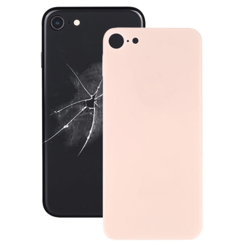 Couvercle de batterie arrière en verre à grand trou de caméra de remplacement facile avec adhésif pour iPhone 8 (or)