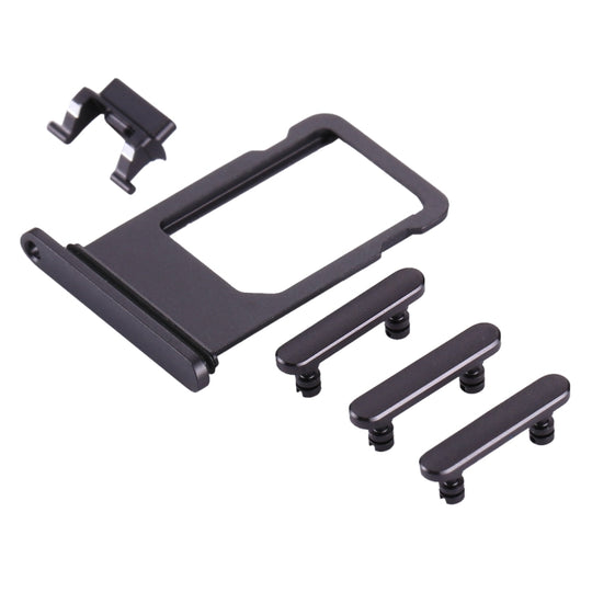 Kartenfach + Lautstärkeregelungstaste + Einschalttaste + Stummschalter Vibrationstaste für iPhone 8 (Grau)