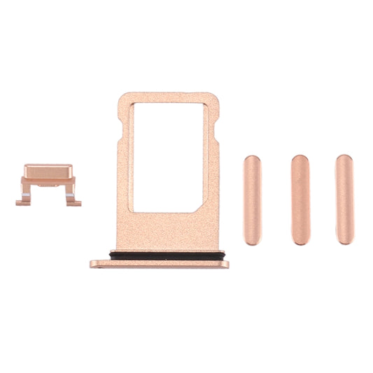 Card Tray + Volume Control Key + Power Button + Mute Switch Vibrator Key for iPhone 8 (Gold) - iPhone 8 Parts by buy2fix | Online Shopping UK | buy2fix