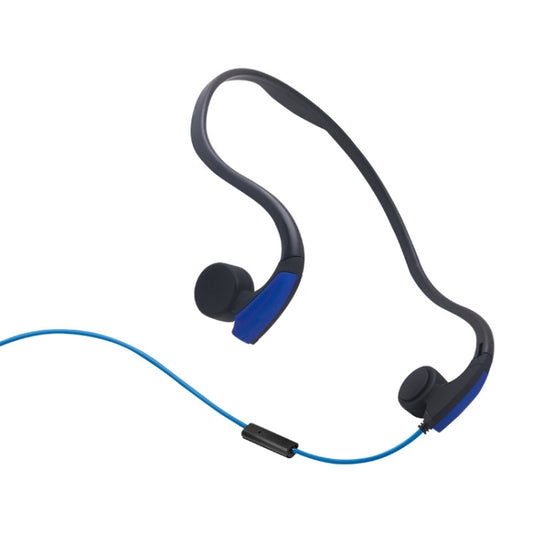 Rear Hanging Wire-Controlled Bone Conduction Outdoor Sports Headphone(Blue) - Sport Earphone by buy2fix | Online Shopping UK | buy2fix