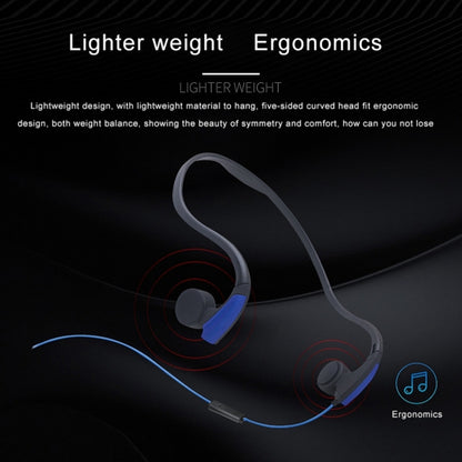 Rear Hanging Wire-Controlled Bone Conduction Outdoor Sports Headphone(Blue) - Sport Earphone by buy2fix | Online Shopping UK | buy2fix