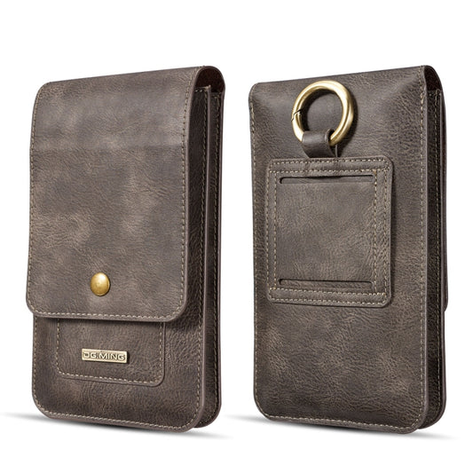 DG.MING Universal Cowskin Leather Protective Case Waist Bag with Card Slots & Hook, For iPhone, Samsung, Sony, Huawei, Meizu, Lenovo, ASUS, Oneplus, Xiaomi, Cubot, Ulefone, Letv, DOOGEE, Vkworld, and other Smartphones Below 5.2 inch(Grey) - More iPhone Cases by DG.MING | Online Shopping UK | buy2fix