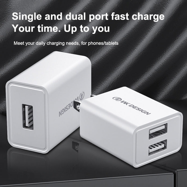 WK WP-U118 10W Single USB Port Travel Charger Power Adapter, US Plug - USB Charger by WK | Online Shopping UK | buy2fix