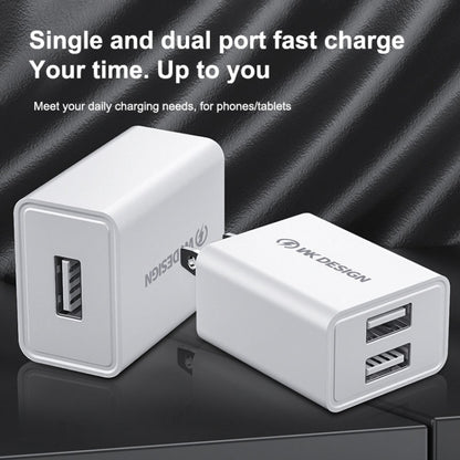 WK WP-U118 10W Single USB Port Travel Charger Power Adapter, US Plug - USB Charger by WK | Online Shopping UK | buy2fix